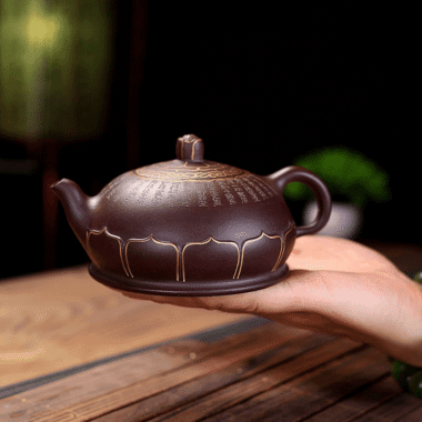 Yixing Zisha Teapot [Lotus] (Lao Zi Ni – 320ml)