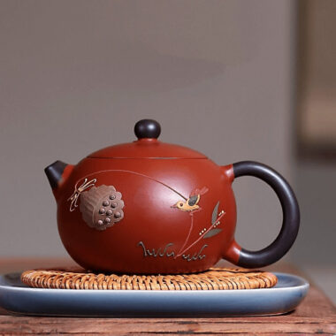 Yixing Zisha Teapot [Lotus Seed Xishi] (Zhu Ni – 240ml)