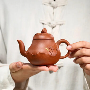 Yixing Zisha Teapot [Lotus Si Ting] (Hong Jiang Po Ni – 240ml)