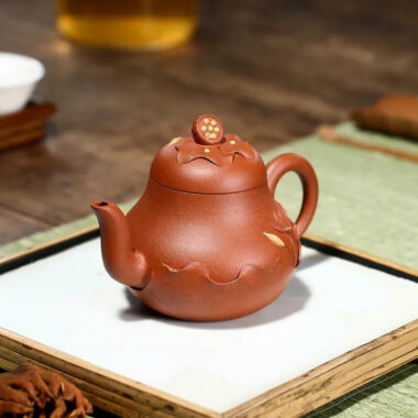 Yixing Zisha Teapot [Lotus Si Ting] (Hong Jiang Po Ni – 240ml)