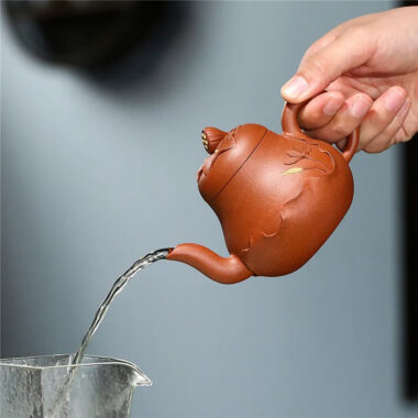 Yixing Zisha Teapot [Lotus Si Ting] (Hong Jiang Po Ni – 240ml)