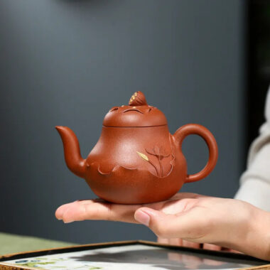 Yixing Zisha Teapot [Lotus Si Ting] (Hong Jiang Po Ni – 240ml)
