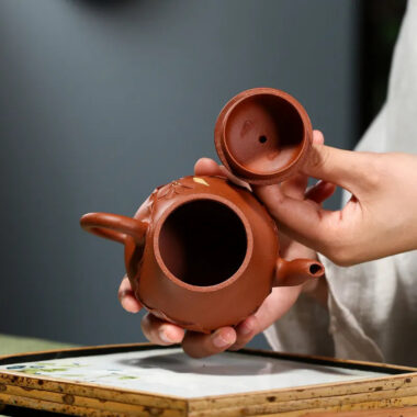 Yixing Zisha Teapot [Lotus Si Ting] (Hong Jiang Po Ni – 240ml)