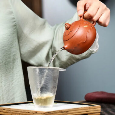 Yixing Zisha Teapot [Lotus Xishi] (Hong Jiang Po Ni – 250ml)