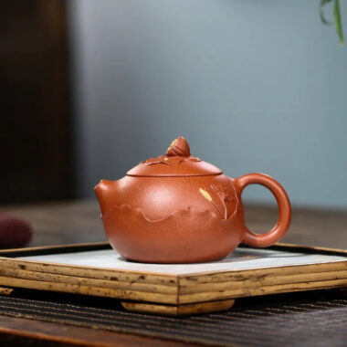 Yixing Zisha Teapot [Lotus Xishi] (Hong Jiang Po Ni – 250ml)
