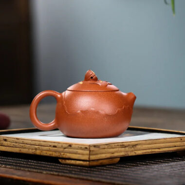 Yixing Zisha Teapot [Lotus Xishi] (Hong Jiang Po Ni – 250ml)