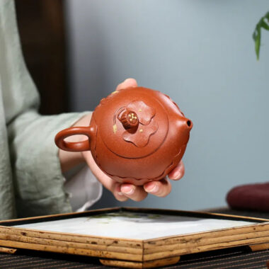 Yixing Zisha Teapot [Lotus Xishi] (Hong Jiang Po Ni – 250ml)