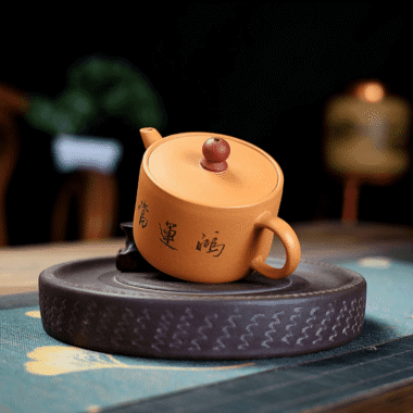 Yixing Zisha Teapot [Lucky] (Huangjin Duan Ni – 150ml)
