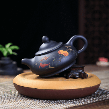 Yixing Zisha Teapot [Officer Hat] (Hei Ni – 240ml)