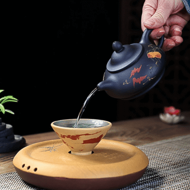 Yixing Zisha Teapot [Officer Hat] (Hei Ni – 240ml)
