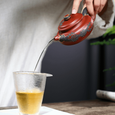 Yixing Zisha Teapot [Pine Needle Antique] (Dahongpao – 200ml)