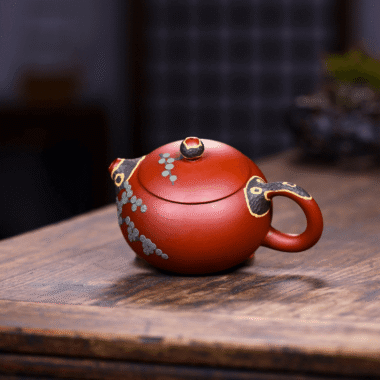 Yixing Zisha Teapot [Pine Needle Xishi] (Dahongpao – 260ml)