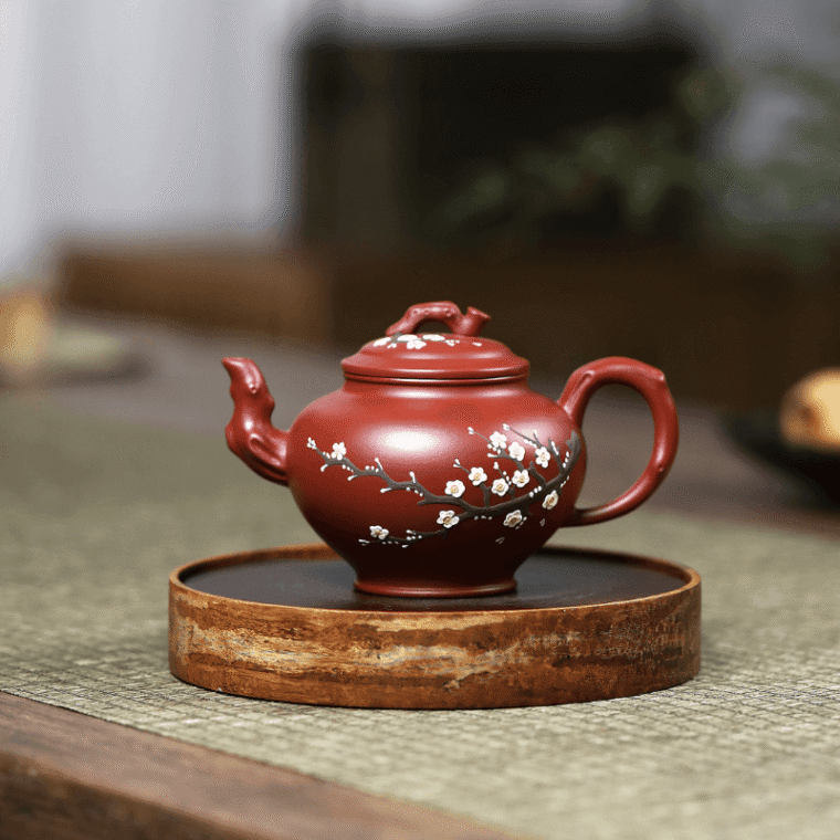 Yixing Zisha Teapot [Plum Bao Chun] (Dahongpao – 220ml)