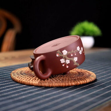 Yixing Zisha Teapot [Plum Blossom Tianji] (Zi Hong Ni – 190ml)