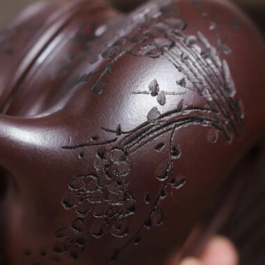 Yixing Zisha Teapot [Plum Rong Tian] (Zi Jia Ni – 270ml)