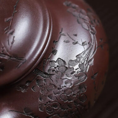 Yixing Zisha Teapot [Plum Rong Tian] (Zi Jia Ni – 270ml)