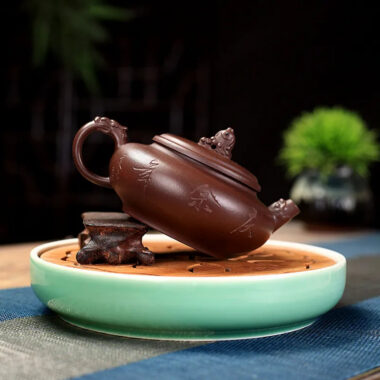 Yixing Zisha Teapot [Qing Yu Lian] (Zi Ni – 280ml)