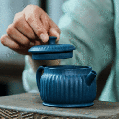Yixing Zisha Teapot [Ribbed Jing Quan] (Tian Qing Ni – 160ml)