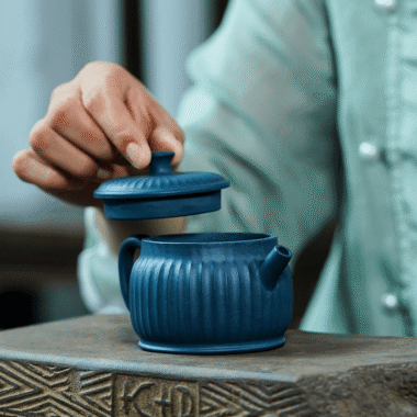 Yixing Zisha Teapot [Ribbed Jing Quan] (Tian Qing Ni – 160ml)