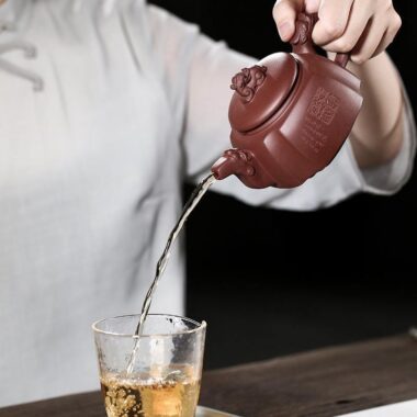 Yixing Zisha Teapot [Sanxing Gao Zhao] (Zi Ni – 300ml)