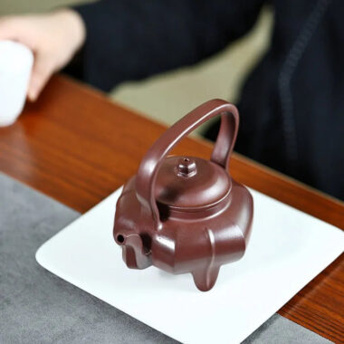 Yixing Zisha Teapot [Sanzu Tibi] (Zi Ni – 270ml)