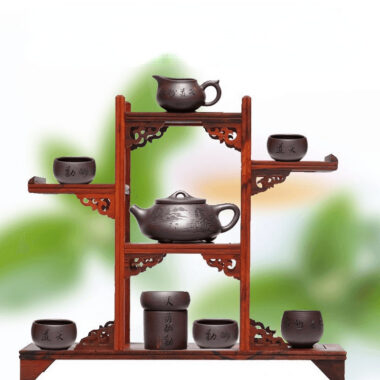Yixing Zisha Teapot Set [Jingzhou Shi Piao] (Lao Zi Ni – 210ml)