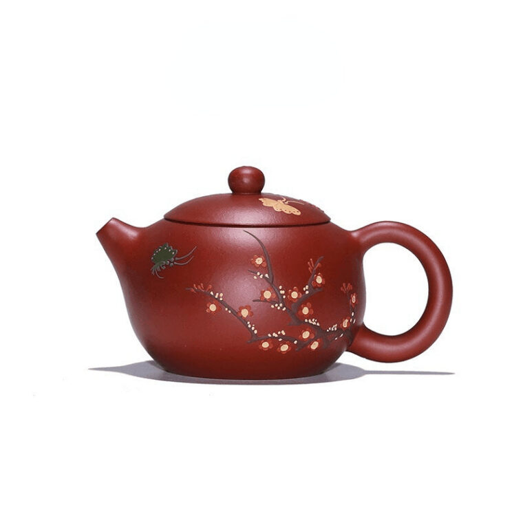 Yixing Zisha Teapot Set [Plum Blossom Xishi] (Dahongpao – 260ml)