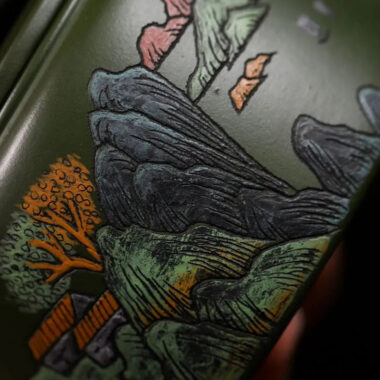 Yixing Zisha Teapot [Shanshui Hanwa] (Lu Ni – 250ml)