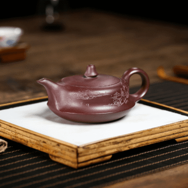 Yixing Zisha Teapot [Shanshui Quhu] (Zi Ni – 190ml)