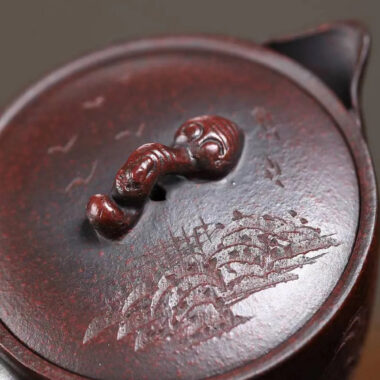 Yixing Zisha Teapot [Shanshui Wadang] (Shi Hong High Temperature Fired – 240ml)