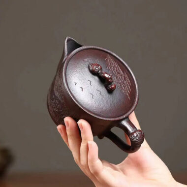 Yixing Zisha Teapot [Shanshui Wadang] (Shi Hong High Temperature Fired – 240ml)
