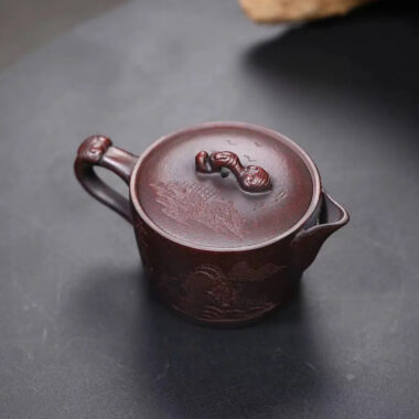 Yixing Zisha Teapot [Shanshui Wadang] (Shi Hong High Temperature Fired – 240ml)