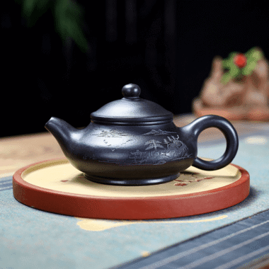 Yixing Zisha Teapot [Shanshui Yuru] (Shi Huang – 220ml)
