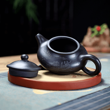 Yixing Zisha Teapot [Shanshui Yuru] (Shi Huang – 220ml)