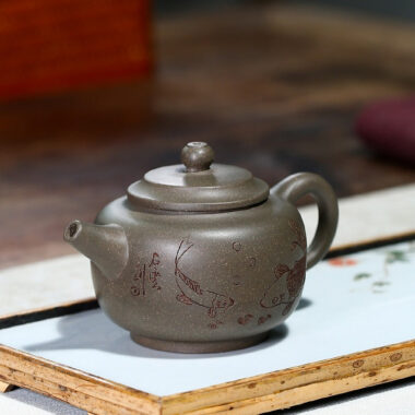 Yixing Zisha Teapot [Shuangyu Dezhong] (Qing Duan Ni – 240ml)