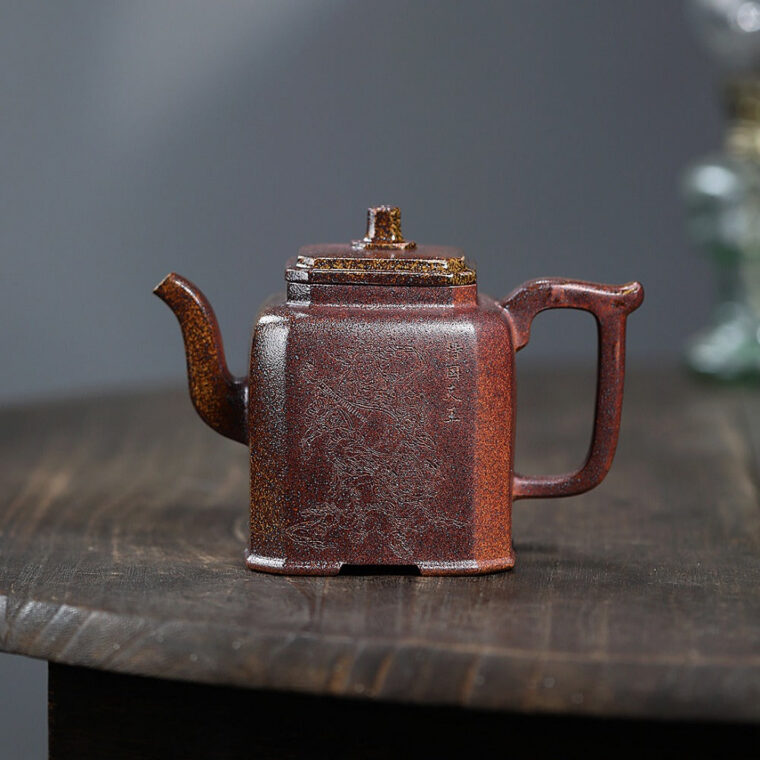 Yixing Zisha Teapot [Sifang Ji Yu] (High Temperature Duan Ni Fired – 340ml)