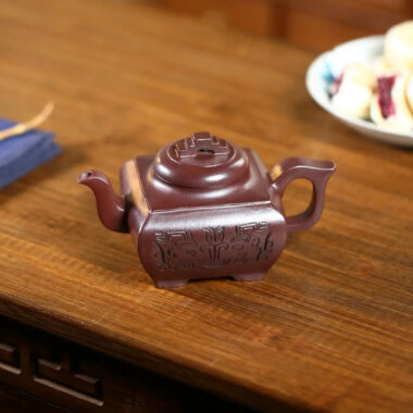 Yixing Zisha Teapot [Sifang Xiangrui] (Di Cao Qing – 270ml)