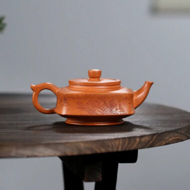 Yixing Zisha Teapot [Sifang Zhou Pan] (Hong Jiang Po Ni – 270ml)