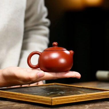 Yixing Zisha Teapot [Small Xishi Pot] (Dahongpao – 120ml)
