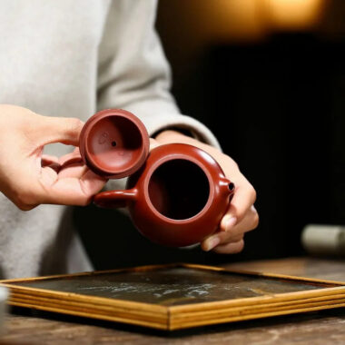 Yixing Zisha Teapot [Small Xishi Pot] (Dahongpao – 120ml)