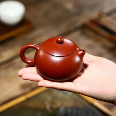 Yixing Zisha Teapot [Small Xishi Pot] (Dahongpao – 120ml)