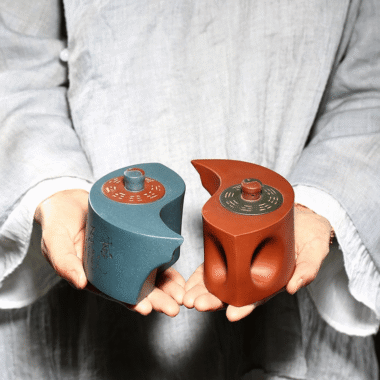 Yixing Zisha Teapot [Tai Chi Bagua] (Qing Shui Ni/Lu Ni – 200ml x 2)