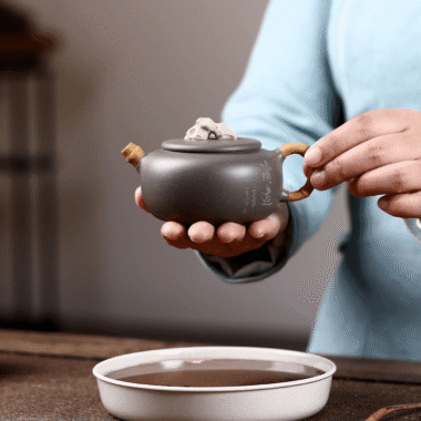 Yixing Zisha Teapot [Taihu Stone Qingyi] (Qinghua Duan Ni – 200ml)