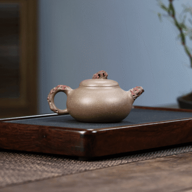 Yixing Zisha Teapot [Taihu Stone Ruding] (Qinghua Duan Ni – 250ml)