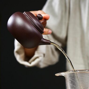 Yixing Zisha Teapot [Tang Yu Side Handle Pot]  (Zi Ni – 220ml)