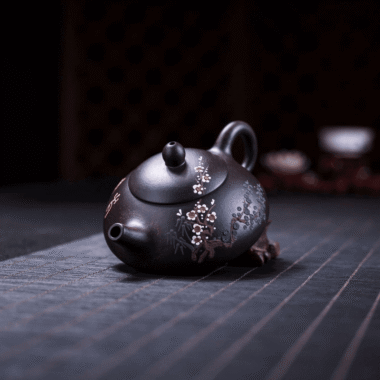 Yixing Zisha Teapot [Three Friends of Winter] (Hei Jin Sha – 160ml)