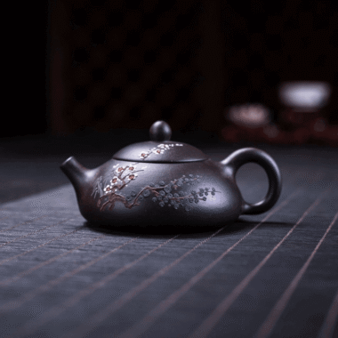Yixing Zisha Teapot [Three Friends of Winter] (Hei Jin Sha – 160ml)