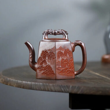 Yixing Zisha Teapot [Twin Dragon Ball] (High Temperature Duan Ni Fired – 340ml)