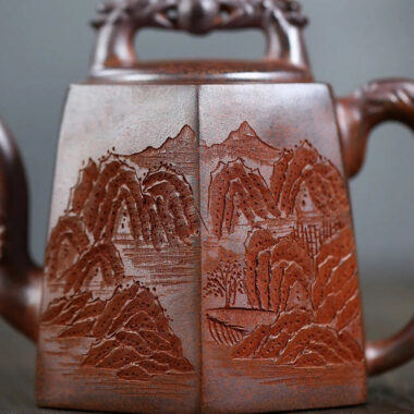 Yixing Zisha Teapot [Twin Dragon Ball] (High Temperature Duan Ni Fired – 340ml)