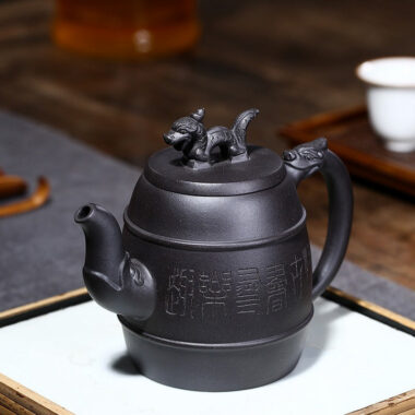 Yixing Zisha Teapot [Xiangrui] (Hei Ni – 420ml)